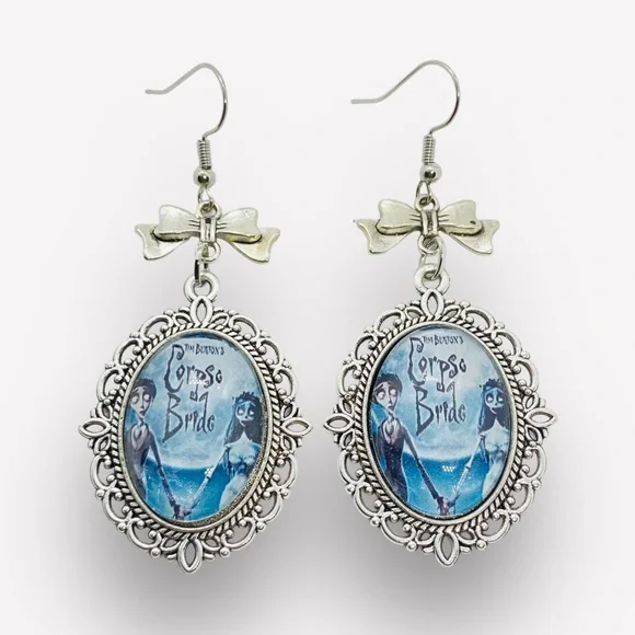 Corpse Bride Tim Burton’s Inspired Character Pendant Earrings - Picture 7 of 8